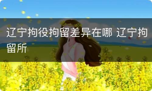 辽宁拘役拘留差异在哪 辽宁拘留所
