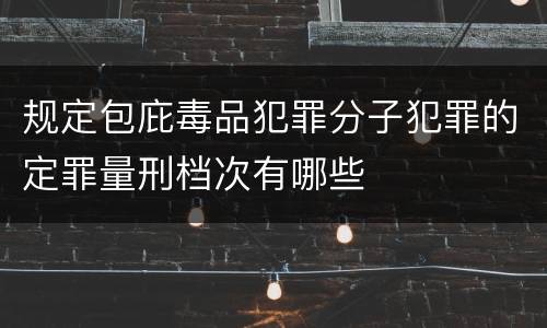 规定包庇毒品犯罪分子犯罪的定罪量刑档次有哪些