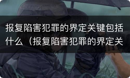 报复陷害犯罪的界定关键包括什么（报复陷害犯罪的界定关键包括什么内容）