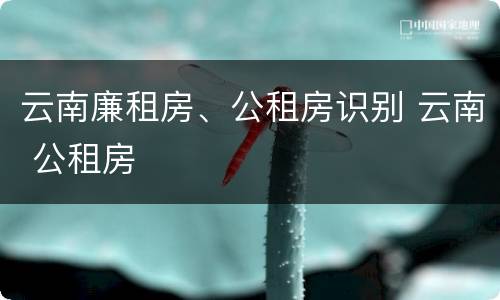 云南廉租房、公租房识别 云南 公租房
