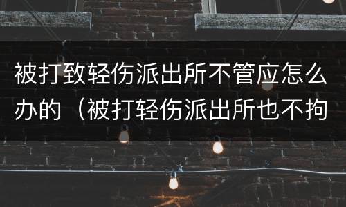 被打致轻伤派出所不管应怎么办的（被打轻伤派出所也不拘留）