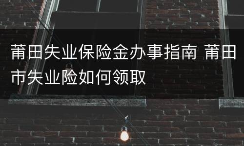 莆田失业保险金办事指南 莆田市失业险如何领取