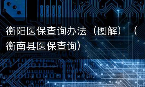 衡阳医保查询办法（图解）（衡南县医保查询）