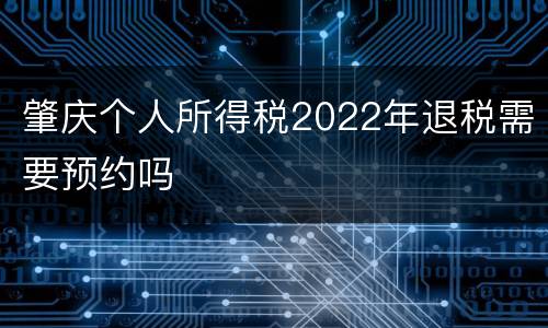 肇庆个人所得税2022年退税需要预约吗