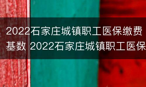 2022石家庄城镇职工医保缴费基数 2022石家庄城镇职工医保缴费基数表
