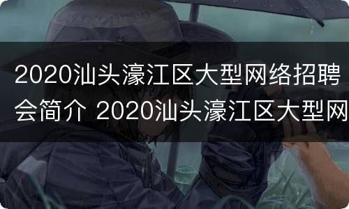 2020汕头濠江区大型网络招聘会简介 2020汕头濠江区大型网络招聘会简介视频