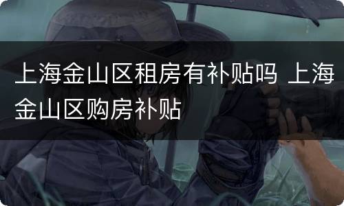 上海金山区租房有补贴吗 上海金山区购房补贴