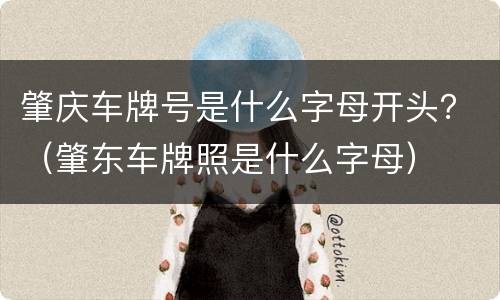 肇庆车牌号是什么字母开头？（肇东车牌照是什么字母）