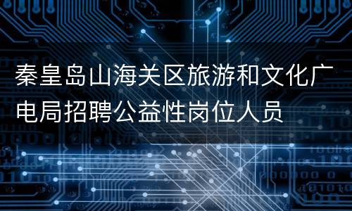 秦皇岛山海关区旅游和文化广电局招聘公益性岗位人员