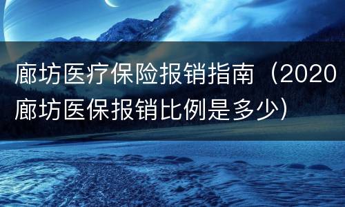 廊坊医疗保险报销指南（2020廊坊医保报销比例是多少）