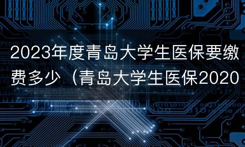 2023年度青岛大学生医保要缴费多少（青岛大学生医保2020政策）
