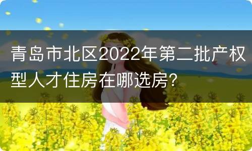 青岛市北区2022年第二批产权型人才住房在哪选房？