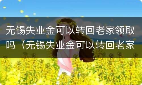 无锡失业金可以转回老家领取吗（无锡失业金可以转回老家领取吗现在）
