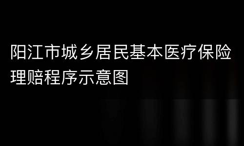阳江市城乡居民基本医疗保险理赔程序示意图