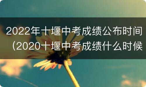 2022年十堰中考成绩公布时间（2020十堰中考成绩什么时候出来）