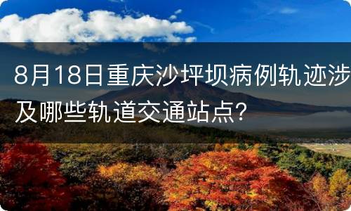 8月18日重庆沙坪坝病例轨迹涉及哪些轨道交通站点？
