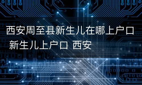 西安周至县新生儿在哪上户口 新生儿上户口 西安