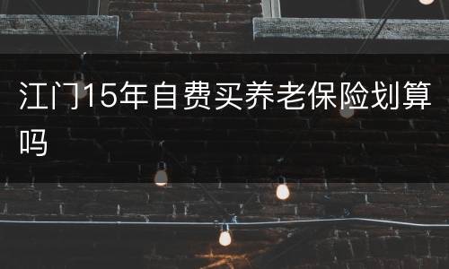 江门15年自费买养老保险划算吗