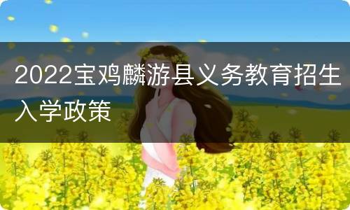 2022宝鸡麟游县义务教育招生入学政策