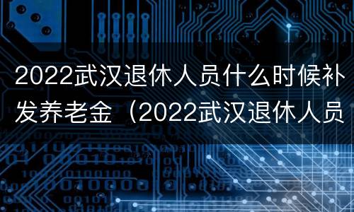 2022武汉退休人员什么时候补发养老金（2022武汉退休人员什么时候补发养老金呢）