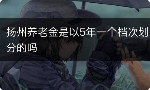 扬州养老金是以5年一个档次划分的吗