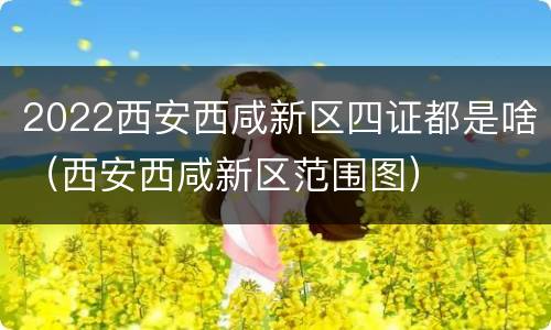 2022西安西咸新区四证都是啥（西安西咸新区范围图）