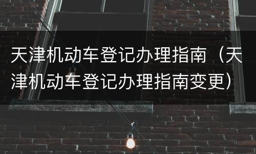 天津机动车登记办理指南（天津机动车登记办理指南变更）