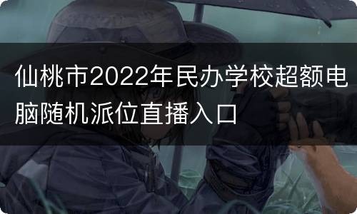 仙桃市2022年民办学校超额电脑随机派位直播入口
