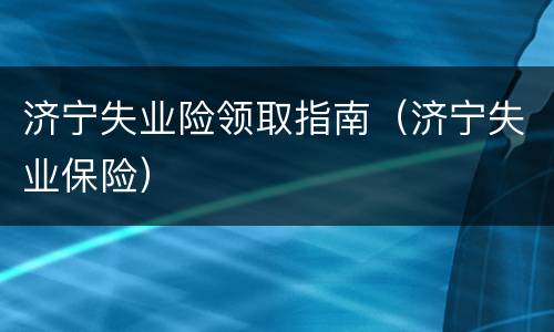 济宁失业险领取指南（济宁失业保险）