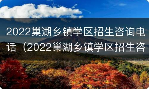 2022巢湖乡镇学区招生咨询电话（2022巢湖乡镇学区招生咨询电话是多少）
