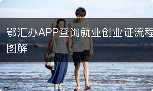 鄂汇办APP查询就业创业证流程图解