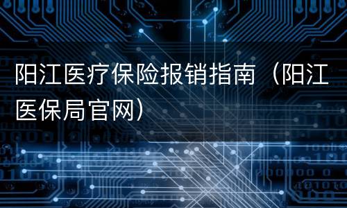 阳江医疗保险报销指南（阳江医保局官网）