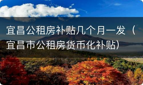 宜昌公租房补贴几个月一发（宜昌市公租房货币化补贴）