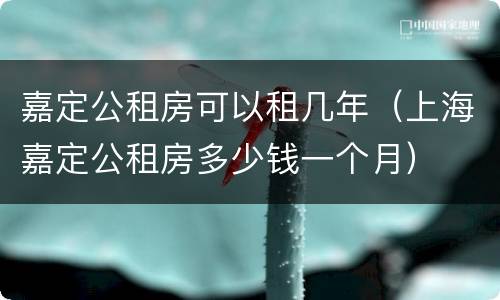 嘉定公租房可以租几年（上海嘉定公租房多少钱一个月）