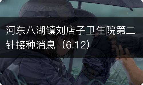 河东八湖镇刘店子卫生院第二针接种消息（6.12）