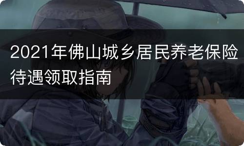 2021年佛山城乡居民养老保险待遇领取指南