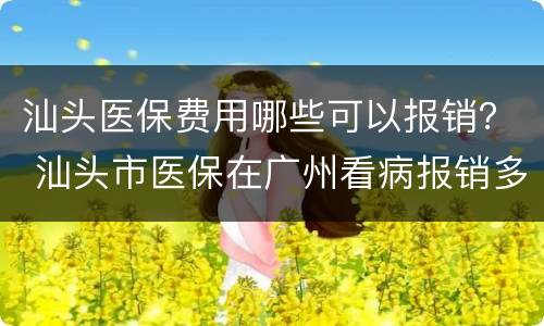 汕头医保费用哪些可以报销？ 汕头市医保在广州看病报销多少