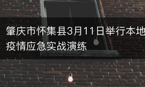 肇庆市怀集县3月11日举行本地疫情应急实战演练