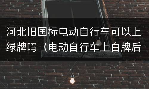 河北旧国标电动自行车可以上绿牌吗（电动自行车上白牌后可以申请绿牌吗?）