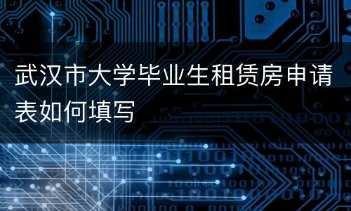 武汉市大学毕业生租赁房申请表如何填写