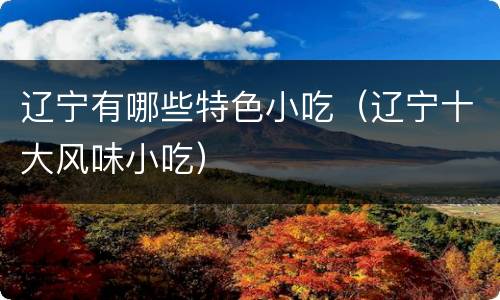 辽宁有哪些特色小吃（辽宁十大风味小吃）