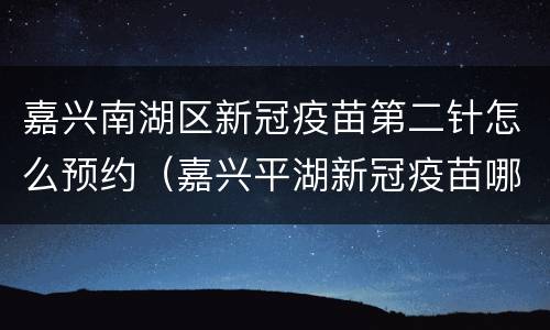 嘉兴南湖区新冠疫苗第二针怎么预约（嘉兴平湖新冠疫苗哪里预约）