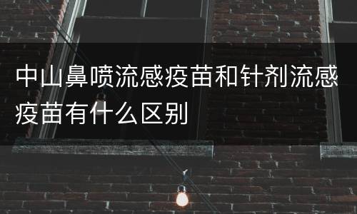 中山鼻喷流感疫苗和针剂流感疫苗有什么区别