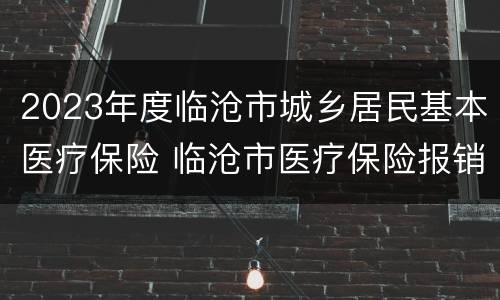 2023年度临沧市城乡居民基本医疗保险 临沧市医疗保险报销比例