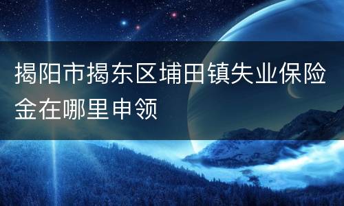 揭阳市揭东区埔田镇失业保险金在哪里申领