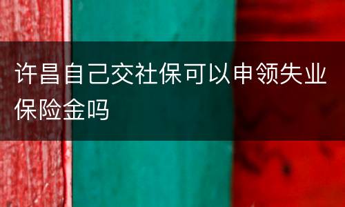 许昌自己交社保可以申领失业保险金吗