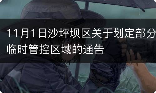 11月1日沙坪坝区关于划定部分临时管控区域的通告