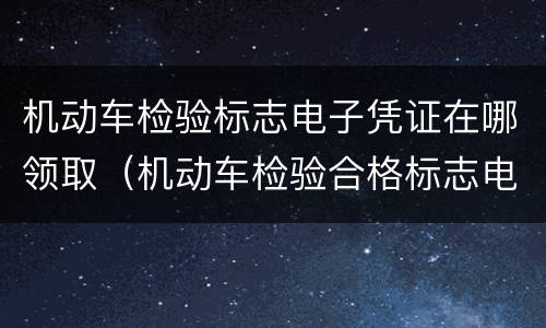 机动车检验标志电子凭证在哪领取（机动车检验合格标志电子凭证怎么领取）