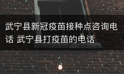 武宁县新冠疫苗接种点咨询电话 武宁县打疫苗的电话