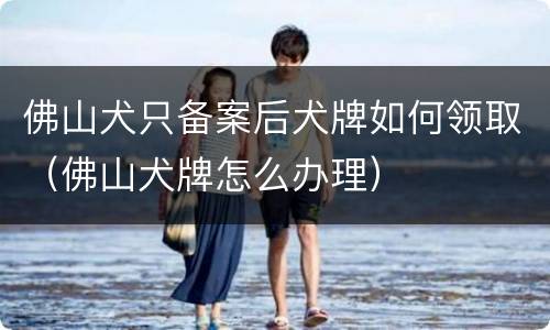 佛山犬只备案后犬牌如何领取（佛山犬牌怎么办理）